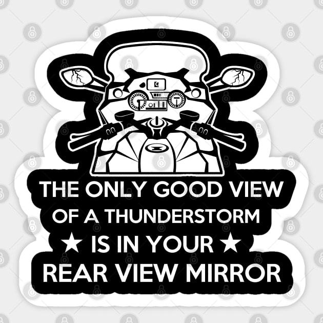 The Only Good View is your Rear View Mirror Sticker by Marks Marketplace